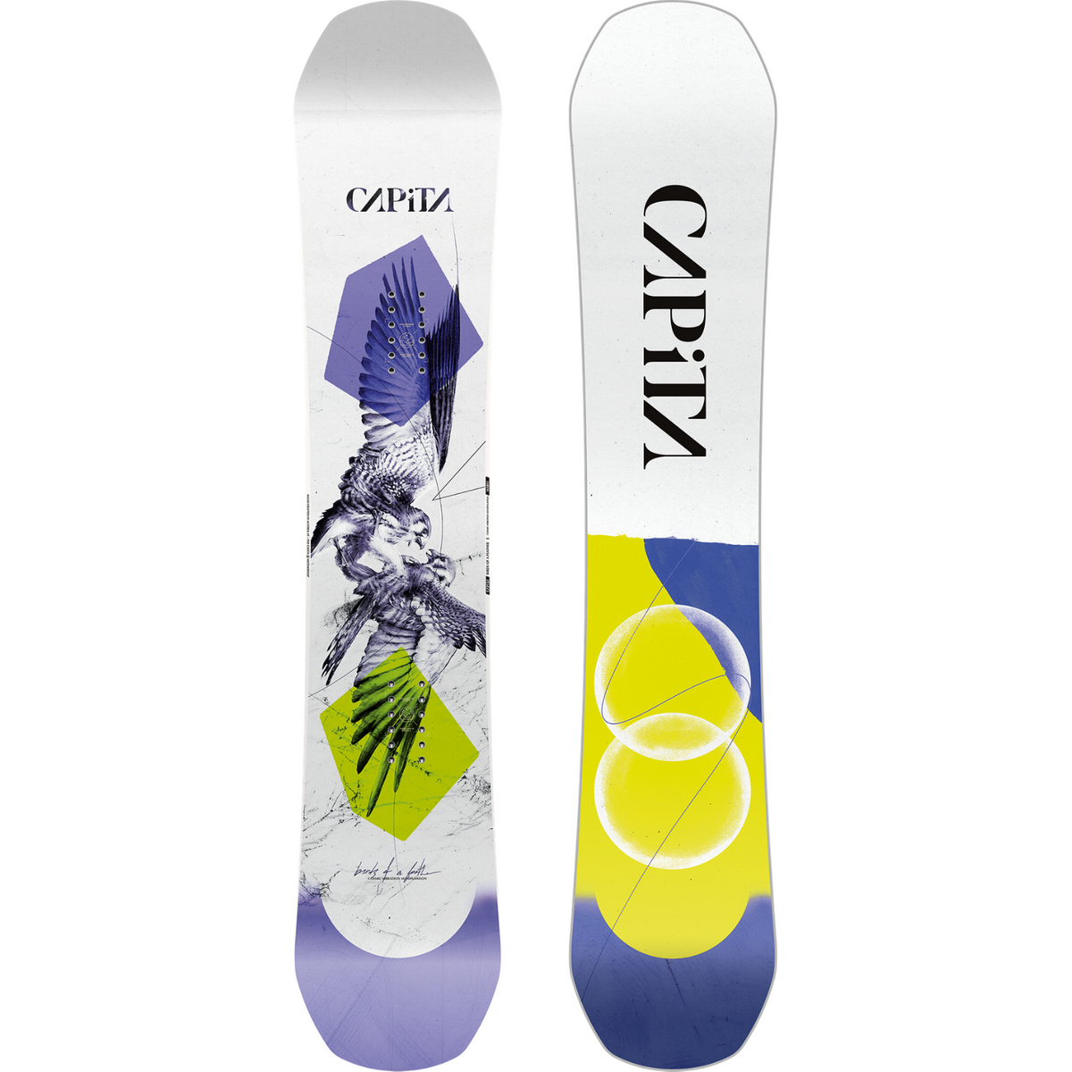 capita 2022 snowboard Asymulator evo cut into custom modified forward sections to dampen vibrations common with oversized powder shapes CAPiTA Birds of a Feather
