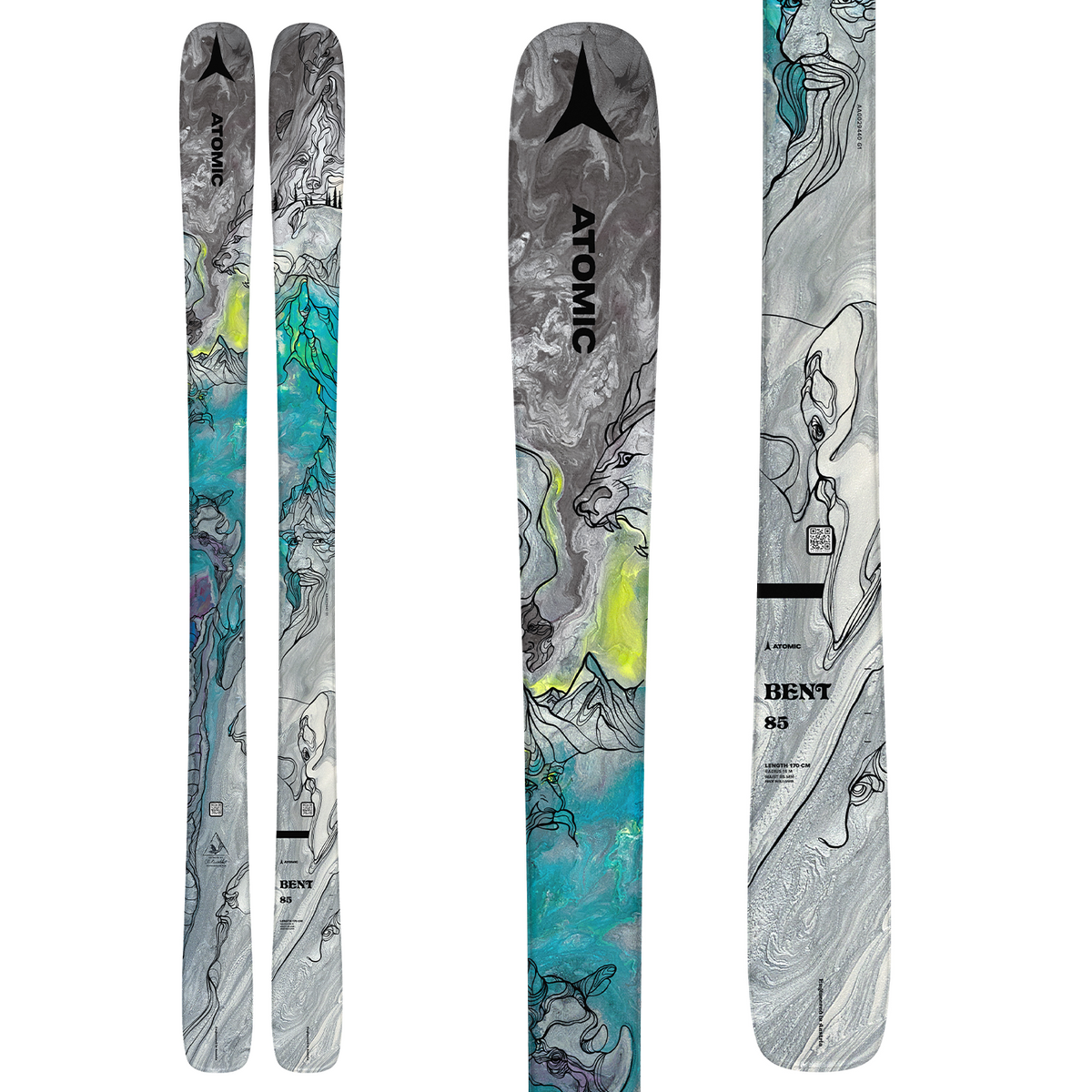 スキー ATOMIC BENT CHETLER 163cm atomic-bent-85-skis-